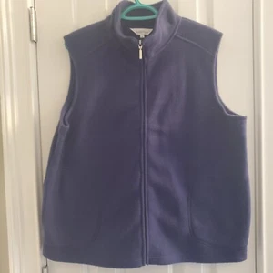 Northern Reflections Blue Fleece Vest Zipper Solid Pockets Size XL - Picture 1 of 5