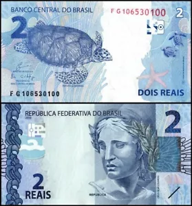 Brasile 2 Reais, 2010, P-252e, UNC - Foto 1 di 1