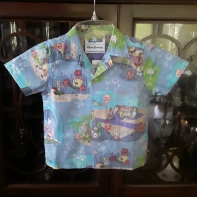 Juego Reyn Spooner Niño Bob Esponja Aloha Azul Niño Talla-3T Foto 1 de 4