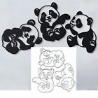 3pcs/Set Panda Metal Die Cuts, Cute Panda Animal Frame Cutting Dies Cut Stencils