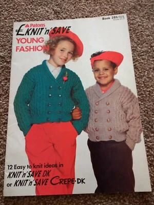 PATONS YOUNG FASHION  CHILDRENS KNITTING BOOKLET 12 EASY TO KNIT  DESIGNS DK - Image 1 of 4