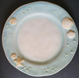 SONOMA Life + Style 3D SEASIDE AQUA piatti insalata 8 7/8" set di 2 in rilievo rari - Foto 1 di 4
