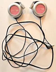 Nintendo DS Headset Original Earphones with Ear Clips Pink/Silver tested working - Picture 1 of 6