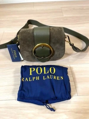 POLO RALPH LAUREN Lennox Suede Crossbody Bag Dark green Unused - Image 1 of 4