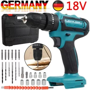 Neu 18V Akku Bohrschrauber Set Akkuschrauber Bohrmaschine Für Makita ohne Akkus - Bild 1 von 17