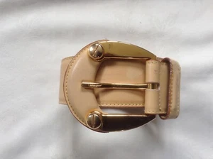 Salvatore Ferragamo Ladies Belt - Leather 34 ins (82cms) excl buckle beige/taupe - Picture 1 of 9