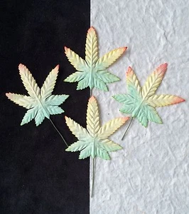 5 grandi carte foglie d'acero giapponesi foglia variegata disegno floreale festa d'autunno - Foto 1 di 3