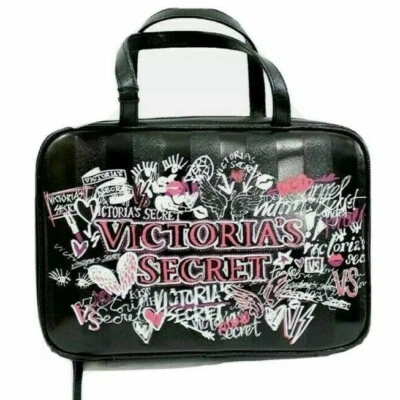 NUEVO CON ETIQUETAS Victorias Secret Jetsetter Estuche de Viaje Graffiti Colgante Organizador Bolsa de Maquillaje Foto 1 de 4