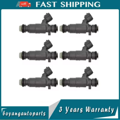 6PCS Fuel Injector For Nissan X-Trail 2002-2007 2.5L Infiniti I35 2002-2004 3.5L - Imagem 1 de 4