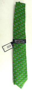 NWT American Living brand Fly fishing Tie green fisherman silk MSRP $38 - Picture 1 of 7
