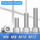 M6 M8 M10 M12 Fine Pitch Thread Socket Cap Head Screws Allen Key Bolts A2ss  