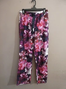 Ted Baker London Women's S Pajama Pants Pink Floral Cotton Blend Flannel - Picture 1 of 10