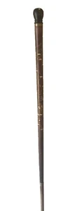 Vintage Gehstock Stock/Pool Queue handgeschnitzt/bemalt Karte von Japan, Korea - Bild 1 von 19