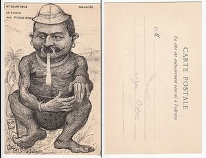 Colonies Francais Afrika Kolonien Frankreich,Kolonialherr Satire Witz AK um 1910 - Picture 1 of 1