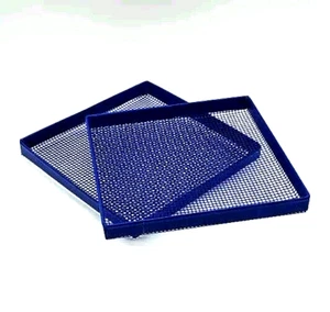 Cook's Essentials Set Of 2 Nonstick 10x10" Mesh Cooking Trays BBQ & Oven Baskets - Picture 1 of 4