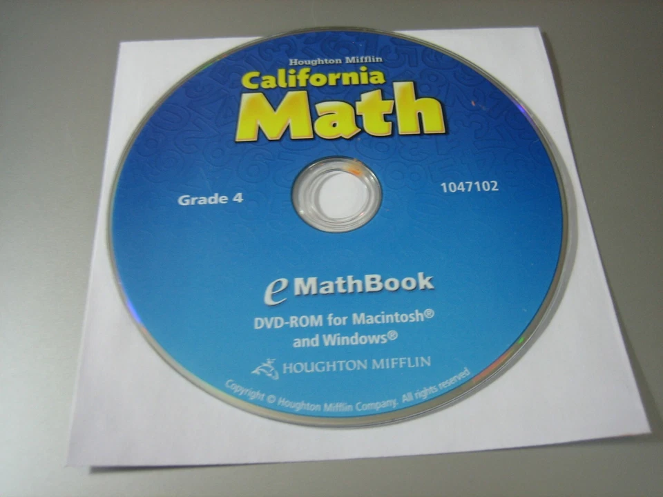 Houghton Mifflin California Math - eMath Book - Grade 4 (PC & MAC, DVD-ROM) - Image 1 of 1