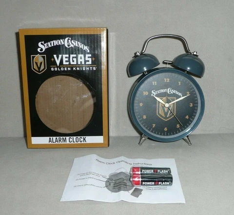 Vegas Golden Knights Station Casinos Alarm Clock NEW NIB Cover