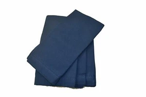 Navy Hemstitch 20" x 20" Cotton Dinner Napkins Sold by The Dozen - Picture 1 of 3