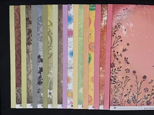 BEST CREATION, INC. "COLLECTION #2" 12X12 GLITTERED/LACQUERED DS HEAVY PAPERS - Picture 1 of 31