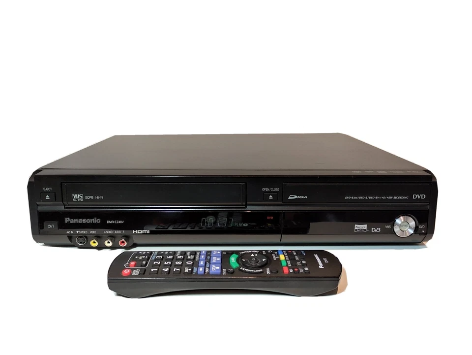 Panasonic DMR-EZ48V DVD Recorder/VCR Combi, Freeview HDMI - Image 1 of 4