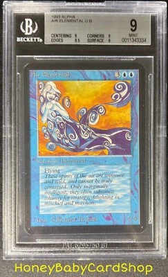 MTG Limited Edition Alpha 1993 Air Elemental BGS 9.0Q+ (Quad+) MINT 93/94 - Image 1 of 4