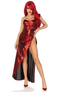 Leg Avenue Women’s 2 PC Red Starlet Costume Dress Womens Small - Picture 1 of 4