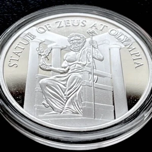 1 oz .999 argento fino 7 meraviglie del mondo: statua di Zeus a Olimpia - Foto 1 di 10