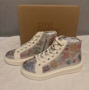 Steve Madden Girls Shoes Girls Chipper Sneaker, Silver Multi Sz 4 Big Kid - Picture 1 of 6