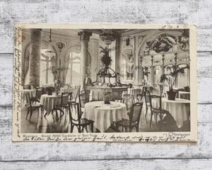 AK Montreux Grand Hotel Excelsior Bon Port Restaurant Postkarte Ansichtskarte - Picture 1 of 2