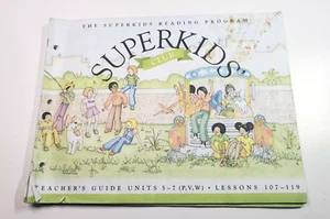 Superkids Club Teachers Guide Units 5-7 P V W Lessons 107-119 Rowland Reading - Imagen 1 de 5