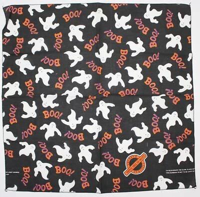 Винтажный Хэллоуин «BOO» зарево в темноте носовой платок/бандана шарф #1 - Изображение 1 из 4