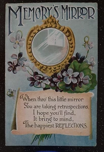 GB-8036)GB 1914 Vintage Postkarte ""Memory's Mirror"" (Stempel SG 217) - Bild 1 von 2