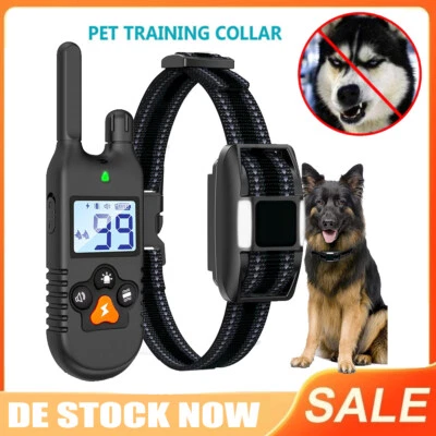 MARKENLOS 800M Ferntrainer Erziehungshalsband Hunde Vibration & Ton Funktion bis NEU DHL