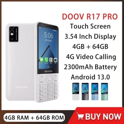 DOOV R17 Pro 4G Handys Android 13 QWERTY Tastatur +3,54" Touchscreen 4GB+64GB - Bild 1 von 4