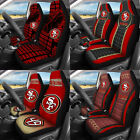 Housse de siège auto 49ers San Francisco 2 pièces coupe universelle protection de siège SUV