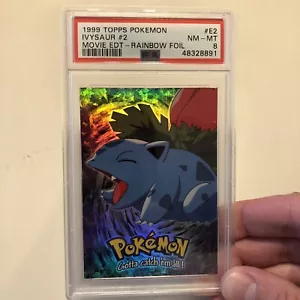 #02 Ivysaur E2 Regenbogenfolie Topps erster Film Pokémon Karte PSA 8 NM-MT - Bild 1 von 3