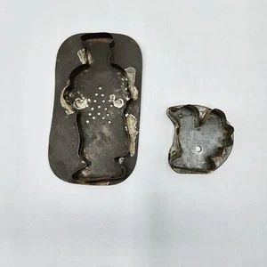 Volkskunst Mann Soldat Flachboden Blech Ausstecher & Küken/Ente Antik Stern Löcher - Bild 1 von 7