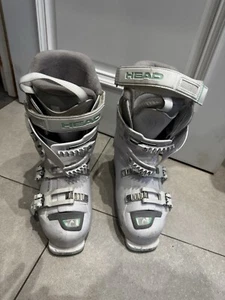 HEAD EDGE WHITE SKI BOOTS MONDO POINT 24.5 . Great Condition! - Picture 1 of 5