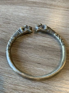 Vintage Solid Brass Elephant Head Bangle - Picture 1 of 3
