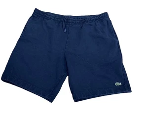 Lacoste Herren blau Baumwolle Fleece Sweat Shorts Kordelzug Logo Taschen Größe 2XL - Bild 1 von 7