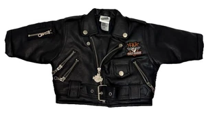 Vintage Y2K Harley-Davidson Tasmanian Devil Baby 6-9 M Biker Kunstleder Jacke - Bild 1 von 9