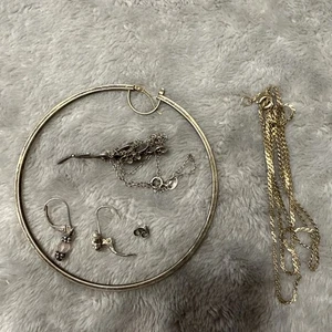 925 STERLINGSILBER Bruch/Schrott/Wiederverkauf Schmuck Konvolut 7,5 g + 1/10 12K GF Kette - Bild 1 von 14