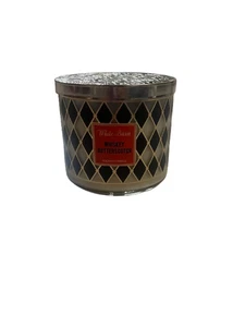 Rarität seltene Bath & Body Works White Barn 3-Docht Kerze Whiskey Butterscotch  - Bild 1 von 4