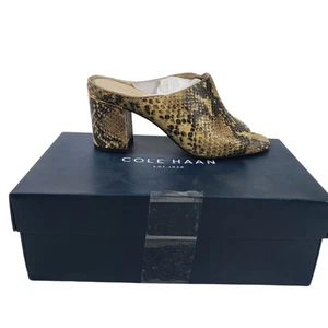 Cole Haan große offene Zehenpartie Pantolette Roccia Schlangenmuster Damenschuhe 6 B - Bild 1 von 15