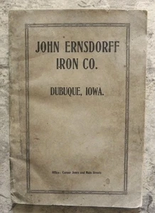 1918 John Ernsdorff Iron Co., Dubuque, Iowa, Blacksmith, Farm Equipment Catalog - Picture 1 of 7