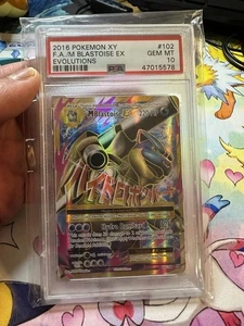 2016 Pokemon XY Evolutions #102 Full Art/M Blastoise EX PSA 10 - Bild 1 von 3