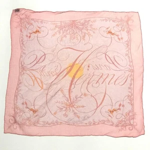 HERMES Schal Carré 45 Effluves Seide Mousseline Chiffon rosa mit Etikett ohne Karton gebraucht. - Bild 1 von 11