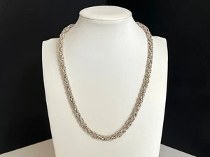 Vintage. Schwere byzantinische Halskette Sterlingsilber 18 Zoll 53,5 Gramm. Top! - Bild 1 von 6