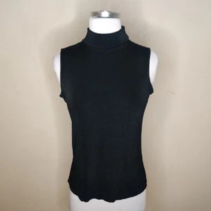 Chico's Travelers ärmelloses Top 1/Medium Slinky Stretch Strick Stehkragen Tank - Bild 1 von 6