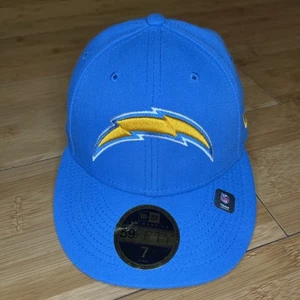 New Era 59FIFTY Low Profile Los Angeles Chargers Light Powder Blue Fitted 7 Hat - Picture 1 of 18